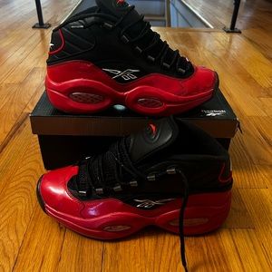 Reebok Question’s Allen Iverson Sneakers Mens Red/Black Sz 9.5 (Pre-Owned)